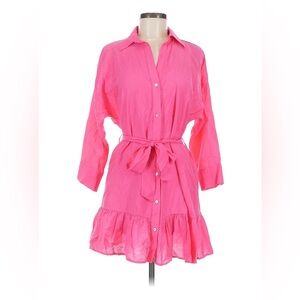 Zara Hot Pink shirt dress